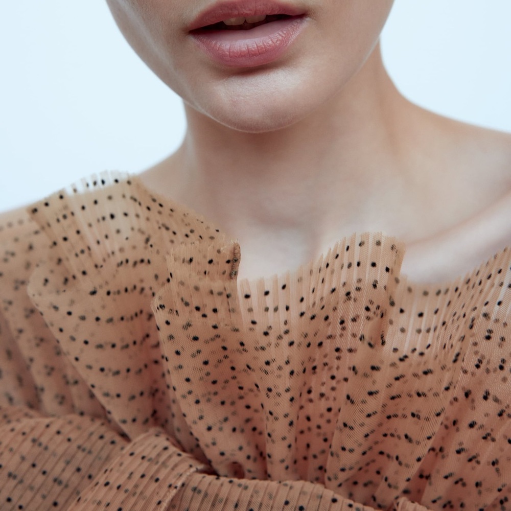 ZARA TULE CROP TOP - Picture 10 of 10